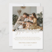 フォトカード付きミニマルなクリスマス 招待状 (正面)