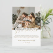 フォトカード付きミニマルなクリスマス 招待状 (スタンド正面)