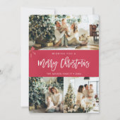 フォトカード付きミニマルなクリスマス 招待状 (正面)