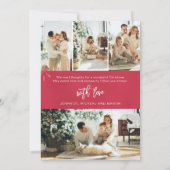 フォトカード付きミニマルなクリスマス 招待状 (裏面)