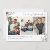 フォトカード付きミニマルなクリスマス 招待状 (正面)