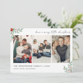 フォトカード付きミニマルなクリスマス 招待状 (スタンド正面)