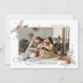 フォトカード付きミニマルなクリスマス 招待状 (正面)