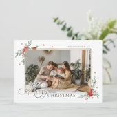 フォトカード付きミニマルなクリスマス 招待状 (スタンド正面)