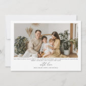 フォトカード付きミニマルなクリスマス 招待状 (裏面)