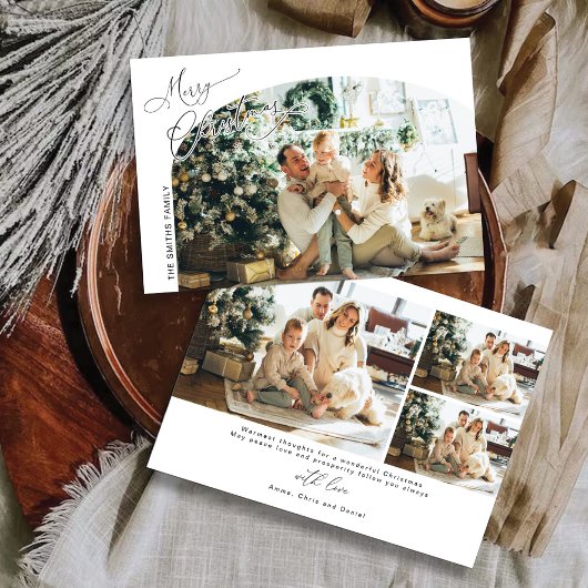 フォトカード付きミニマルなクリスマス 招待状