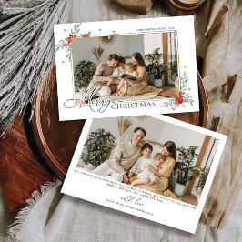 フォトカード付きミニマルなクリスマス 招待状