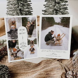 フォトカード付きミニマルなクリスマス 招待状