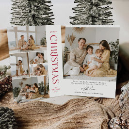 フォトカード付きミニマルなクリスマス 招待状