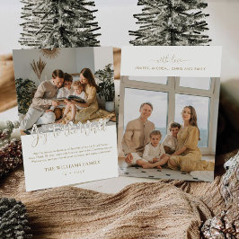 フォトカード付きミニマルなクリスマス 招待状