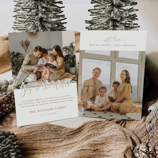 フォトカード付きミニマルなクリスマス 招待状
