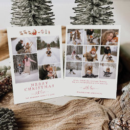 フォトカード付きミニマルなクリスマス 招待状