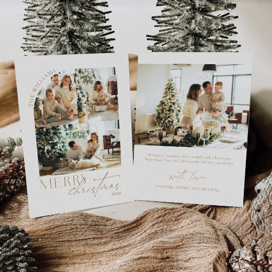 フォトカード付きミニマルなクリスマス 招待状