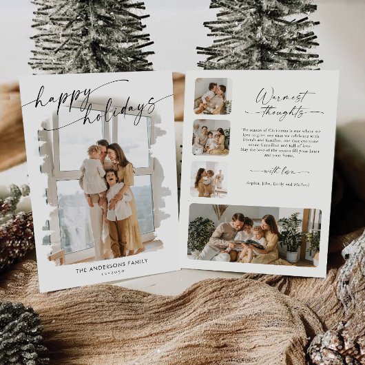 フォトカード付きミニマルなクリスマス 招待状
