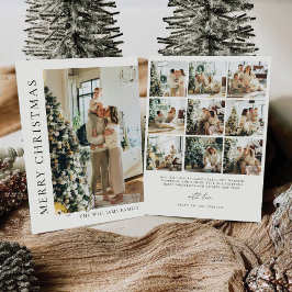 フォトカード付きミニマルなクリスマス 招待状
