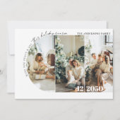 フォトカード付きミニマルなクリスマス 招待状 (正面)