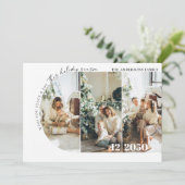 フォトカード付きミニマルなクリスマス 招待状 (スタンド正面)