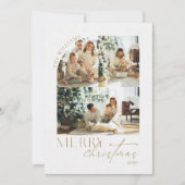 フォトカード付きミニマルなクリスマス 招待状 (正面)