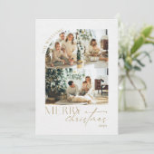 フォトカード付きミニマルなクリスマス 招待状 (スタンド正面)