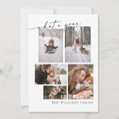 フォトカード付きミニマルなクリスマス 招待状 (正面)