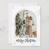 フォトカード付きミニマルなクリスマス 招待状 (正面)