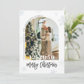 フォトカード付きミニマルなクリスマス 招待状 (スタンド正面)