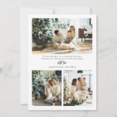 フォトカード付きミニマルなクリスマス 招待状 (裏面)