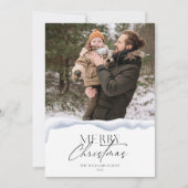 フォトカード付きミニマルなクリスマス 招待状 (正面)