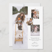 フォトカード付きミニマルなクリスマス 招待状 (裏面)