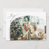 フォトカード付きミニマルなクリスマス 招待状 (正面)