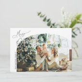 フォトカード付きミニマルなクリスマス 招待状 (スタンド正面)