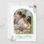 フォトカード付きミニマルなクリスマス 招待状 (正面)