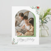 フォトカード付きミニマルなクリスマス 招待状 (スタンド正面)