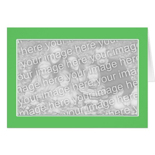 フォトカード用の白縁ど色のプレーン緑 (正面横)