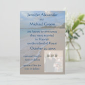 フォトカード結婚告知かわいらしビーチ 案内状 (スタンド正面)