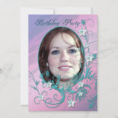 フォトカード誕生日パーティーの招待 招待状 (正面)