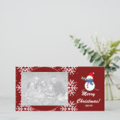 フォトカード – クリスマス雪だるまサッカー シーズンカード (スタンド正面)