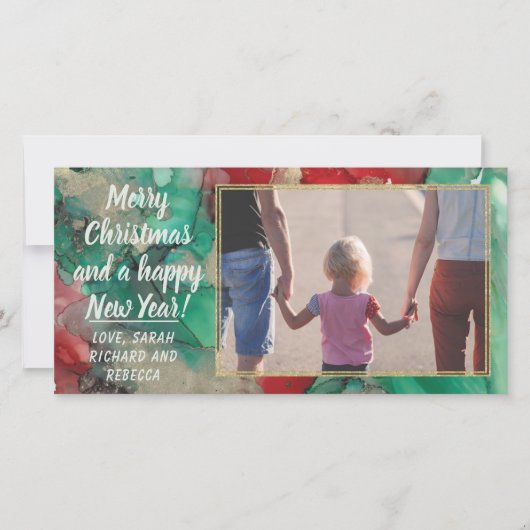 フォトカード「クリスマス・レッズ&グリーン」 シーズンカード (正面)