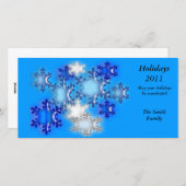 フォトカード – ホリデースノーフレーク シーズンカード (正面/裏面)