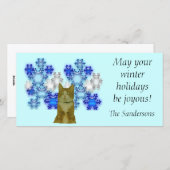 フォトカード – 冬休み猫 シーズンカード (正面/裏面)