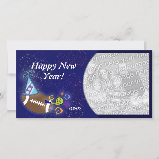 フォトカード – 新年のサッカー シーズンカード (正面)