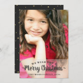 フォトカード – 楽しいクリスマスをお祈りします シーズンカード (正面/裏面)