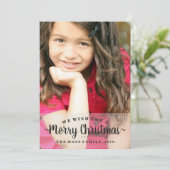フォトカード – 楽しいクリスマスをお祈りします シーズンカード (スタンド正面)