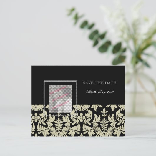 フォトカード、白黒が日付はがきを保存 案内ポストカード (スタンド正面)