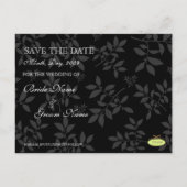 フォトカード、白黒が日付はがきを保存 案内ポストカード (裏面)