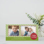 フォトカード：祝日 – 2枚の写真 – 横 シーズンカード (スタンド正面)