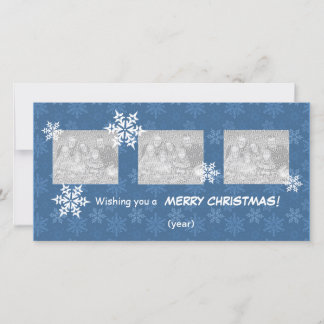 フォトカード – 3枚の写真クリスマステンプレート シーズンカード