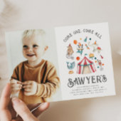 フォトカーニバル誕生日招待状 |サーカス 招待状