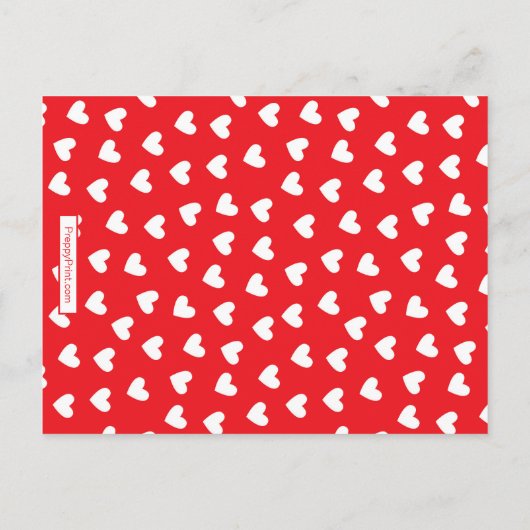 フォトカーバレンタインデーのカード ポストカード (裏面)