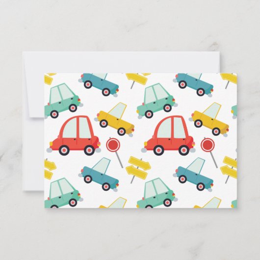 フォトカーパーソナライズされたノートカード サンキューカード (裏面)